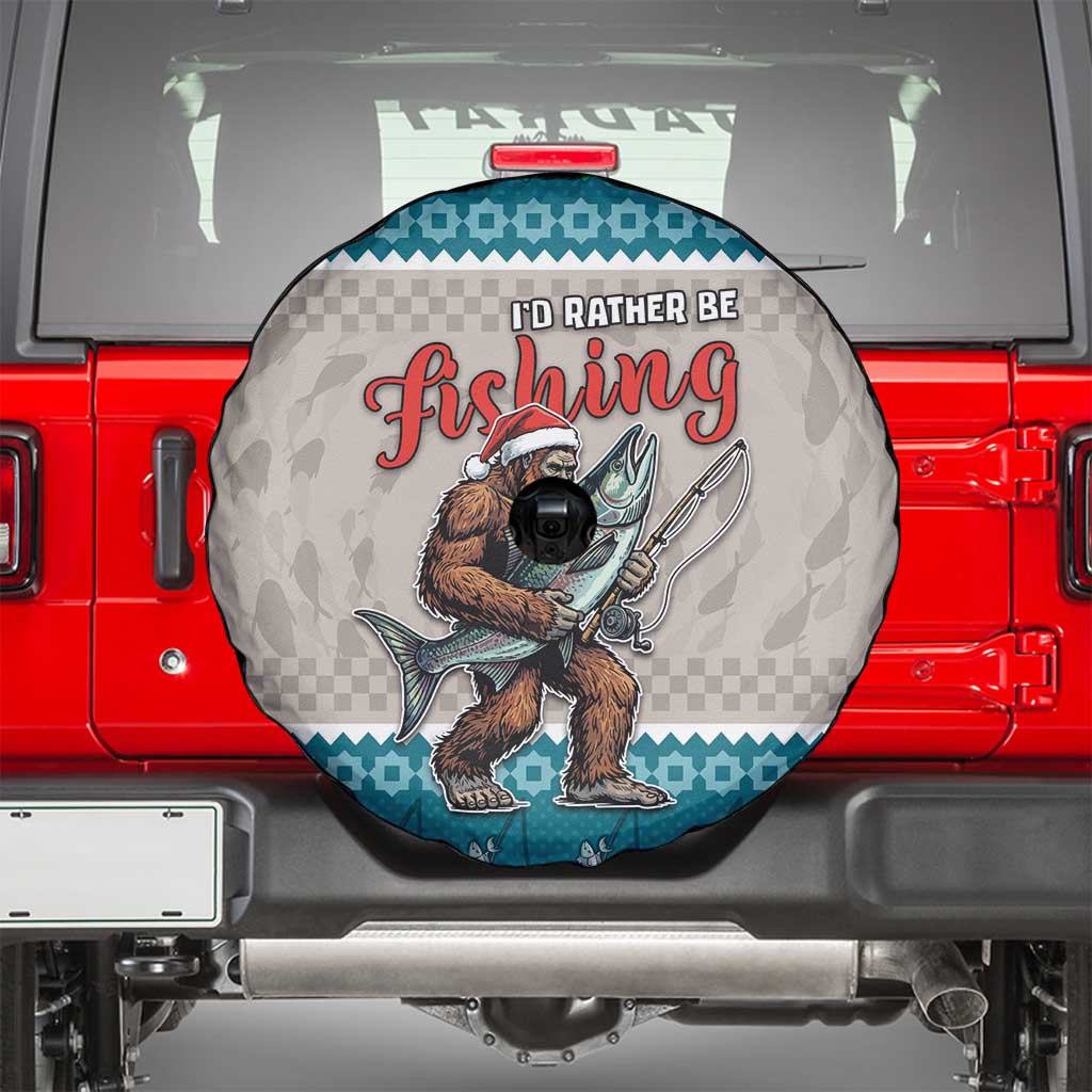 Bigfoot Fishing Christmas Spare Tire Cover Funny Style - Wonder Print Shop