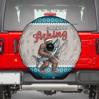 Bigfoot Fishing Christmas Spare Tire Cover Funny Style - Wonder Print Shop