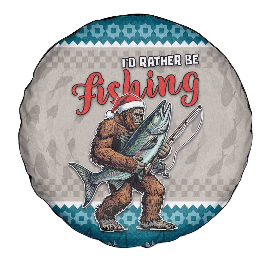 Bigfoot Fishing Christmas Spare Tire Cover Funny Style - Wonder Print Shop