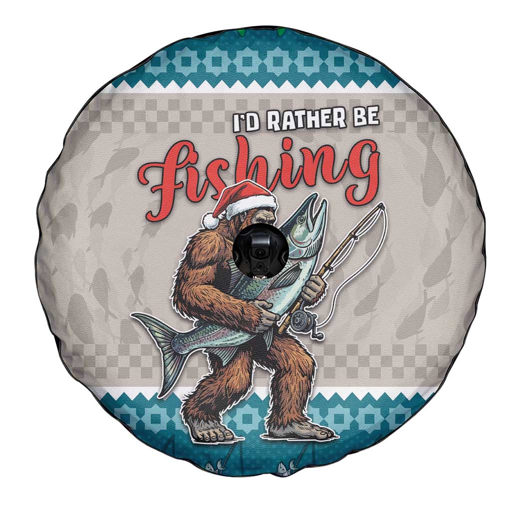 Bigfoot Fishing Christmas Spare Tire Cover Funny Style - Wonder Print Shop