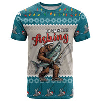 Bigfoot Fishing Christmas T Shirt Funny Style - Wonder Print Shop