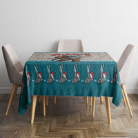 Bigfoot Fishing Christmas Tablecloth Funny Style - Wonder Print Shop