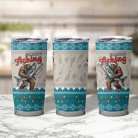 Bigfoot Fishing Christmas Tumbler Cup Funny Style - Wonder Print Shop