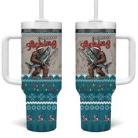 Bigfoot Fishing Christmas Tumbler With Handle Funny Style - Wonder Print Shop