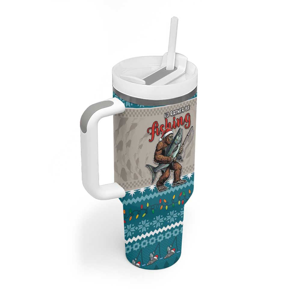 Bigfoot Fishing Christmas Tumbler With Handle Funny Style - Wonder Print Shop