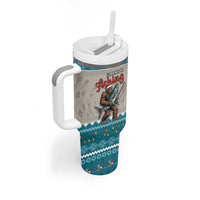 Bigfoot Fishing Christmas Tumbler With Handle Funny Style - Wonder Print Shop