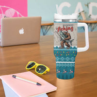 Bigfoot Fishing Christmas Tumbler With Handle Funny Style - Wonder Print Shop