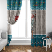 Bigfoot Fishing Christmas Window Curtain Funny Style - Wonder Print Shop