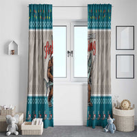 Bigfoot Fishing Christmas Window Curtain Funny Style - Wonder Print Shop