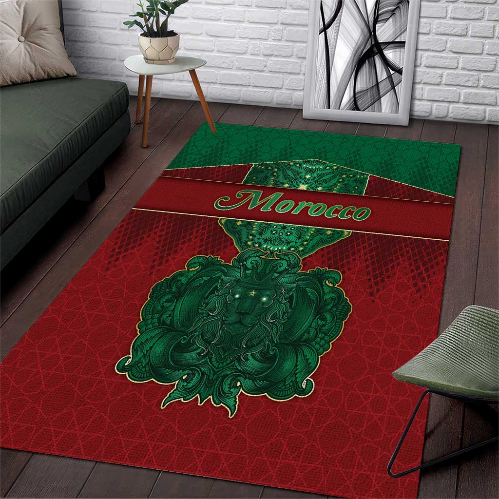 Morocco Area Rug Royal Lion Islam Patterns - Wonder Print Shop