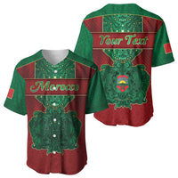 Personalized Morocco Baseball Jersey Royal Lion Islam Patterns - Wonder Print Shop