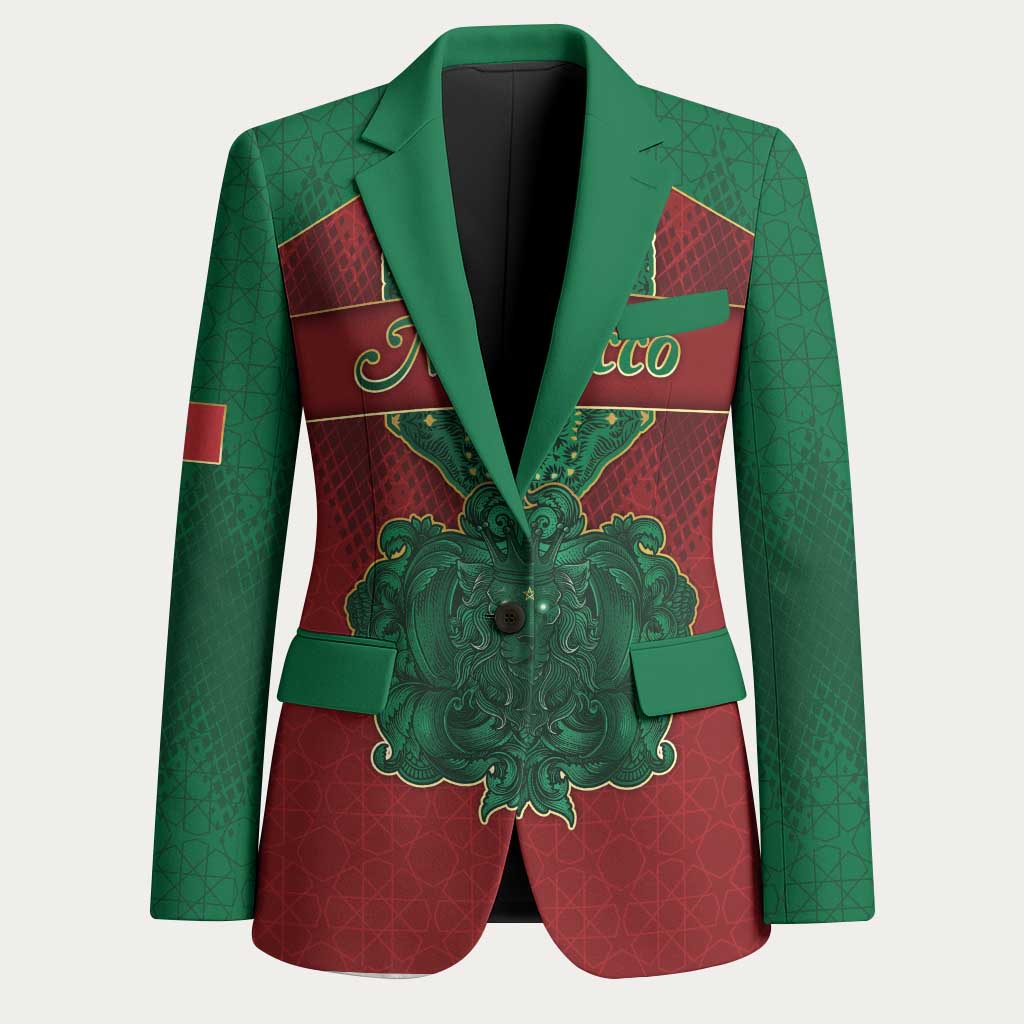 Personalized Morocco Blazer Royal Lion Islam Patterns - Wonder Print Shop