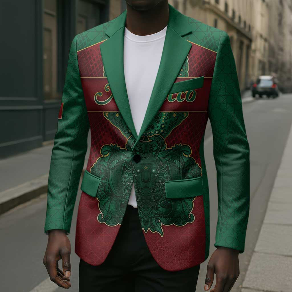 Personalized Morocco Blazer Royal Lion Islam Patterns - Wonder Print Shop