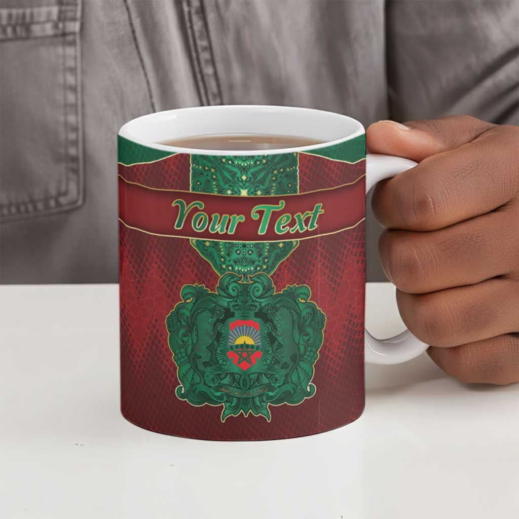 Personalized Morocco Ceramic Mug Royal Lion Islam Patterns - Wonder Print Shop