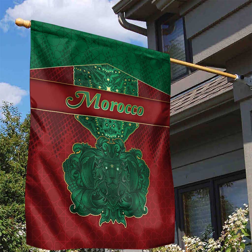 Morocco Garden Flag Royal Lion Islam Patterns - Wonder Print Shop