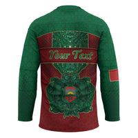 Personalized Morocco Hockey Jersey Royal Lion Islam Patterns - Wonder Print Shop