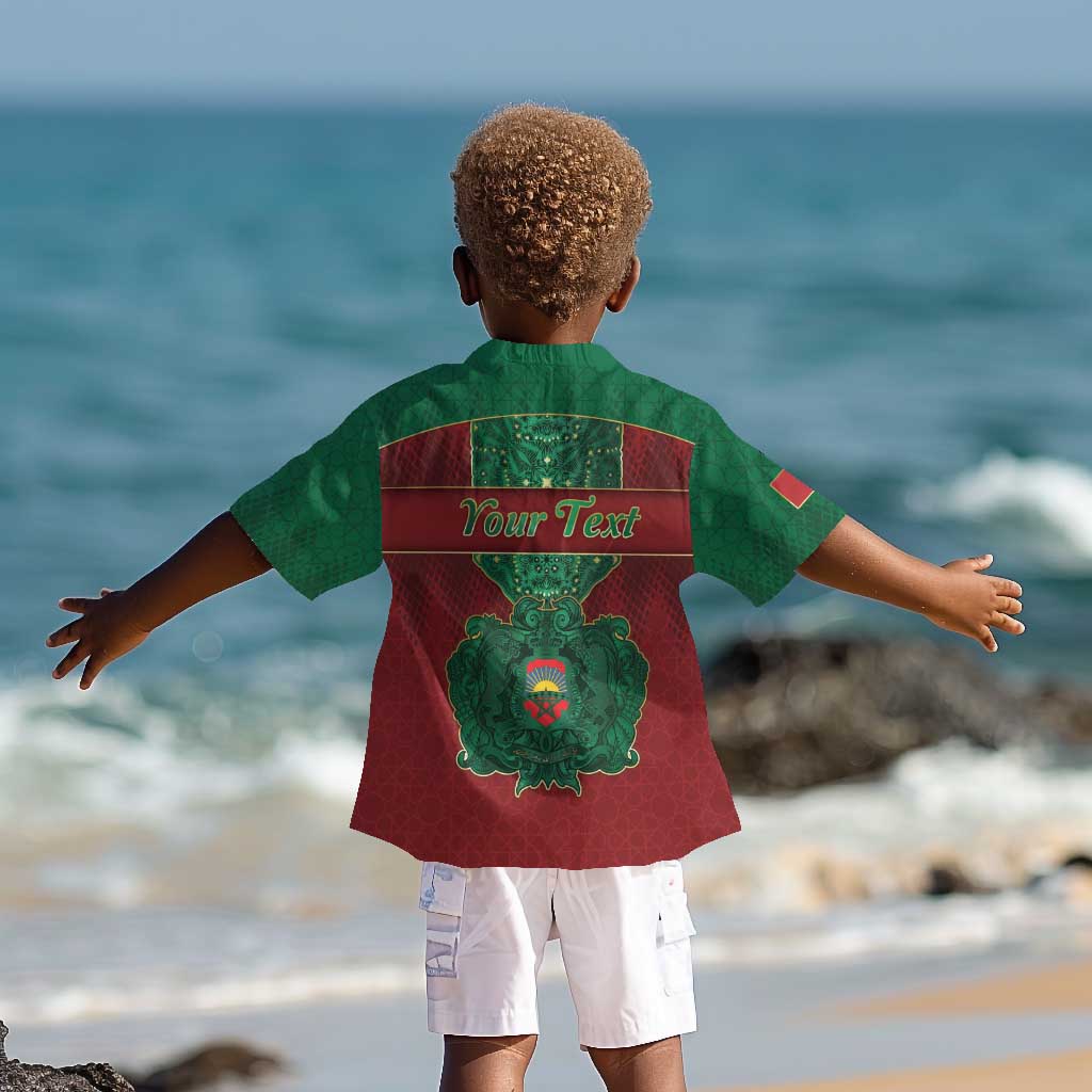 Personalized Morocco Kid Hawaiian Shirt Royal Lion Islam Patterns - Wonder Print Shop