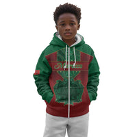 Personalized Morocco Kid Hoodie Royal Lion Islam Patterns - Wonder Print Shop