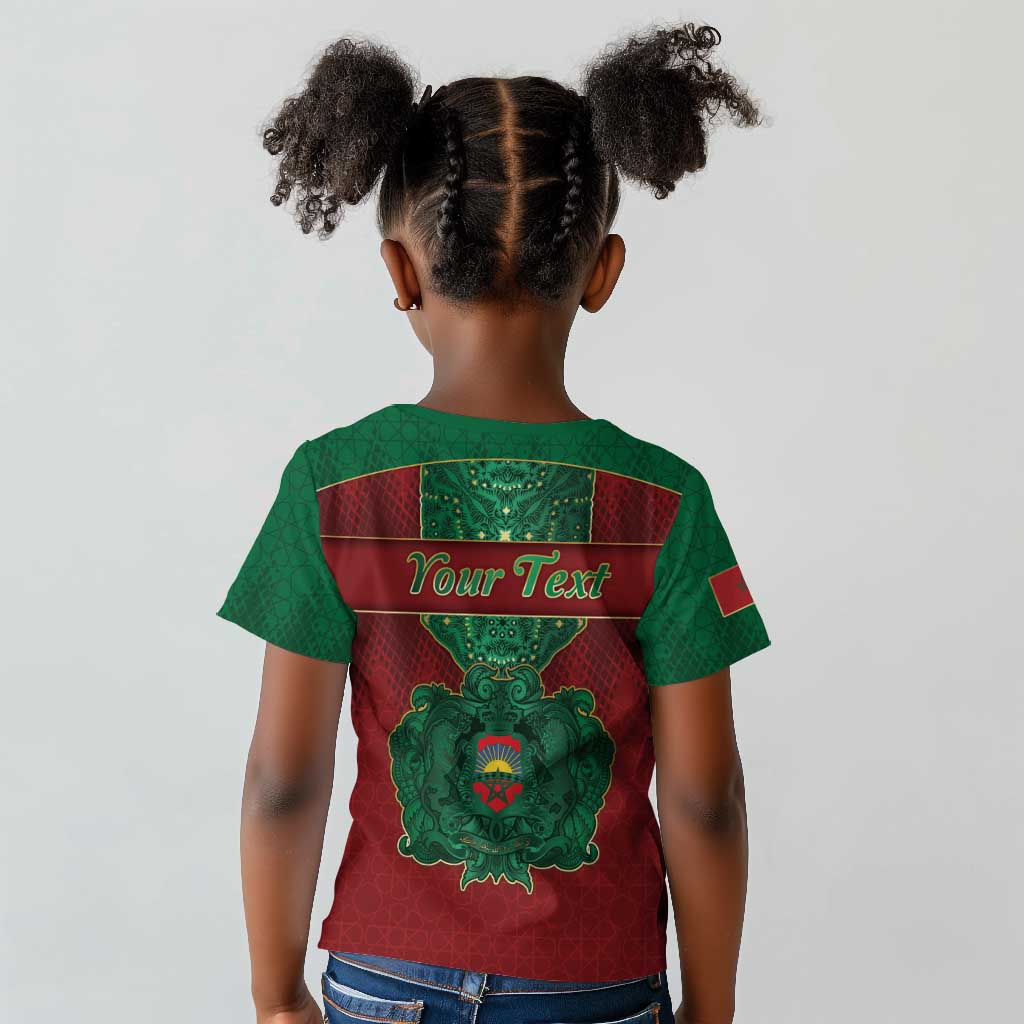 Personalized Morocco Kid T shirt Royal Lion Islam Patterns - Wonder Print Shop