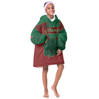 Personalized Morocco Kid Wearable Blanket Hoodie Royal Lion Islam Patterns - Wonder Print Shop