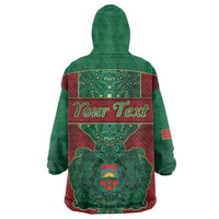Personalized Morocco Kid Wearable Blanket Hoodie Royal Lion Islam Patterns - Wonder Print Shop