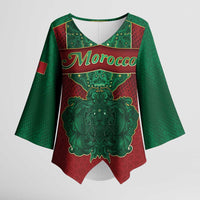 Personalized Morocco Kimono Sleeve Blouse Royal Lion Islam Patterns - Wonder Print Shop