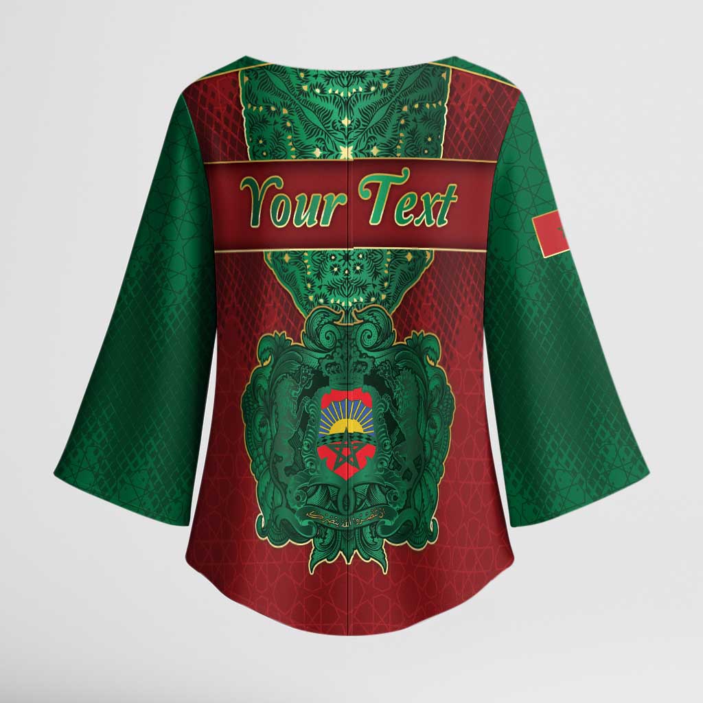 Personalized Morocco Kimono Sleeve Blouse Royal Lion Islam Patterns - Wonder Print Shop