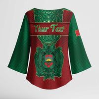 Personalized Morocco Kimono Sleeve Blouse Royal Lion Islam Patterns - Wonder Print Shop