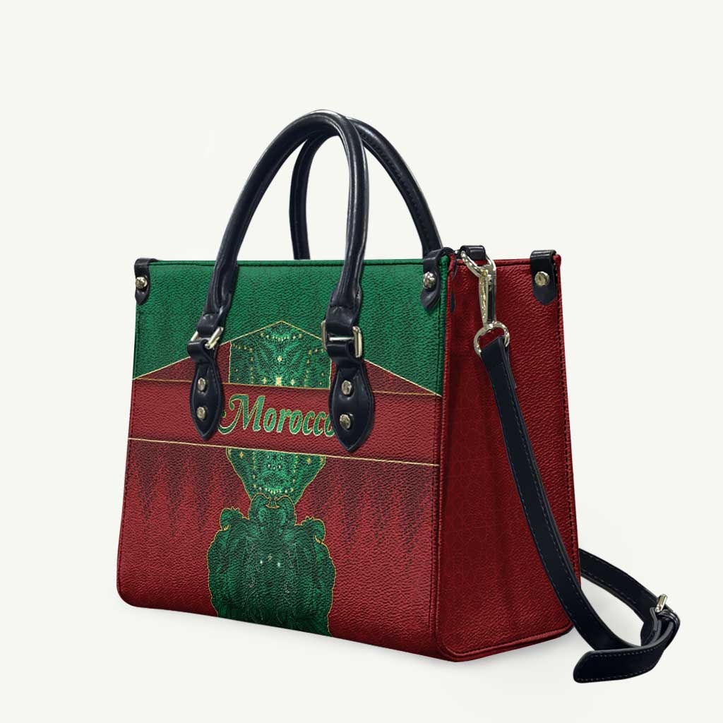 Morocco Leather Bag Royal Lion Islam Patterns - Wonder Print Shop