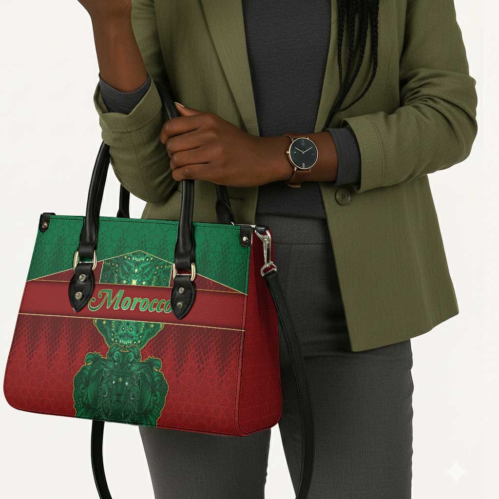 Morocco Leather Bag Royal Lion Islam Patterns - Wonder Print Shop