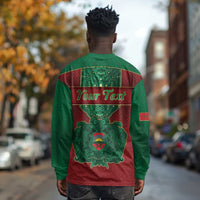 Personalized Morocco Long Sleeve Shirt Royal Lion Islam Patterns - Wonder Print Shop