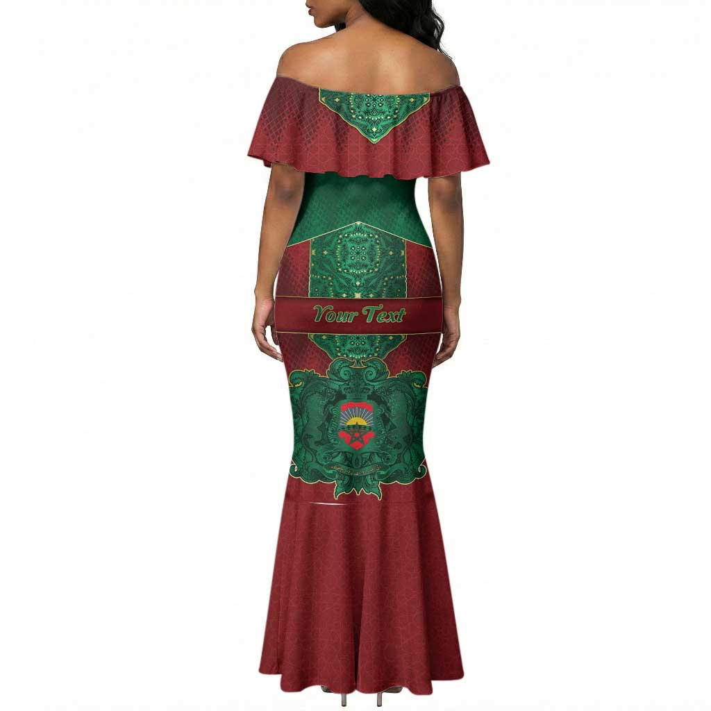 Personalized Morocco Mermaid Dress Royal Lion Islam Patterns - Wonder Print Shop