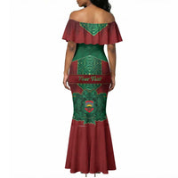 Personalized Morocco Mermaid Dress Royal Lion Islam Patterns - Wonder Print Shop