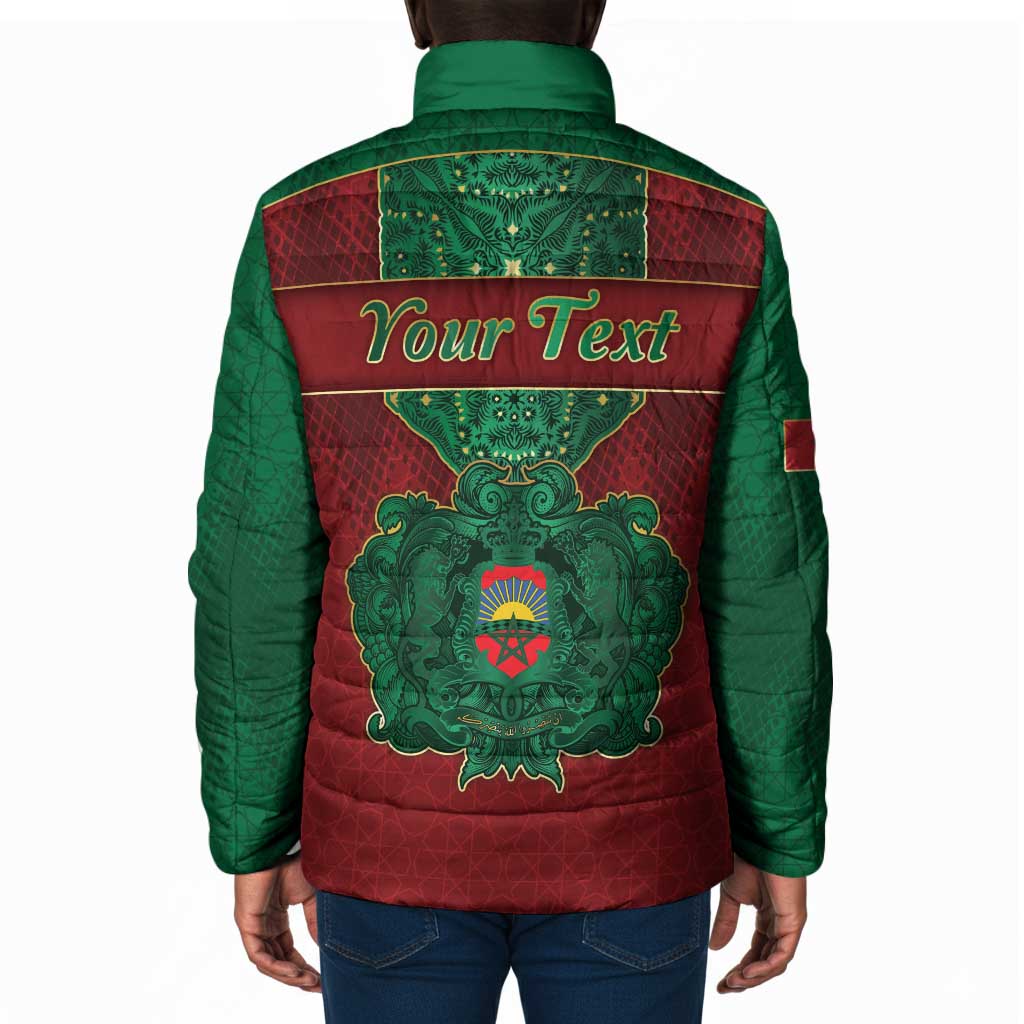 Personalized Morocco Padded Jacket Royal Lion Islam Patterns - Wonder Print Shop