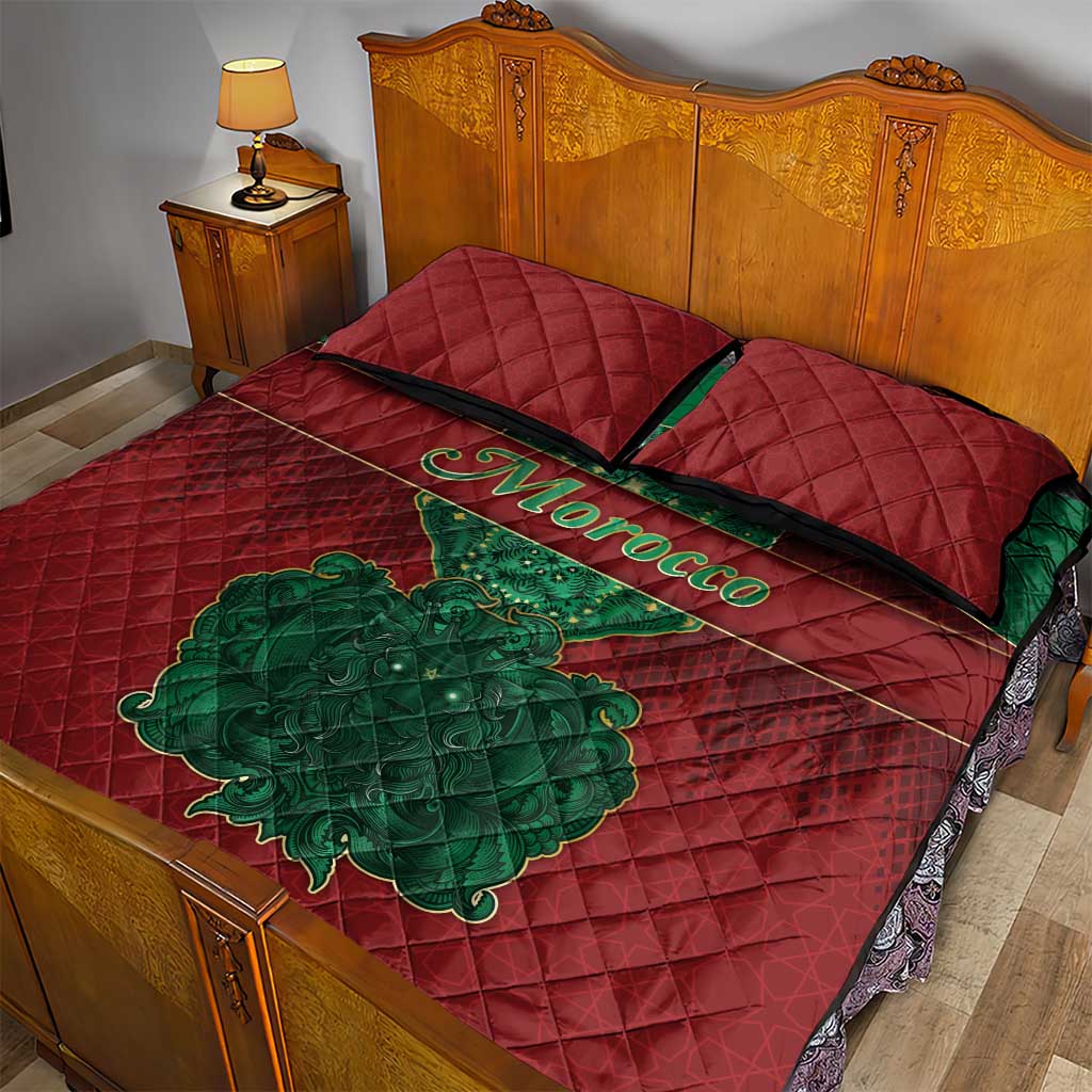Morocco Quilt Bed Set Royal Lion Islam Patterns - Wonder Print Shop