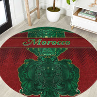 Morocco Round Carpet Royal Lion Islam Patterns - Wonder Print Shop