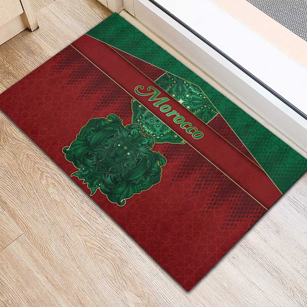 Morocco Rubber Doormat Royal Lion Islam Patterns - Wonder Print Shop