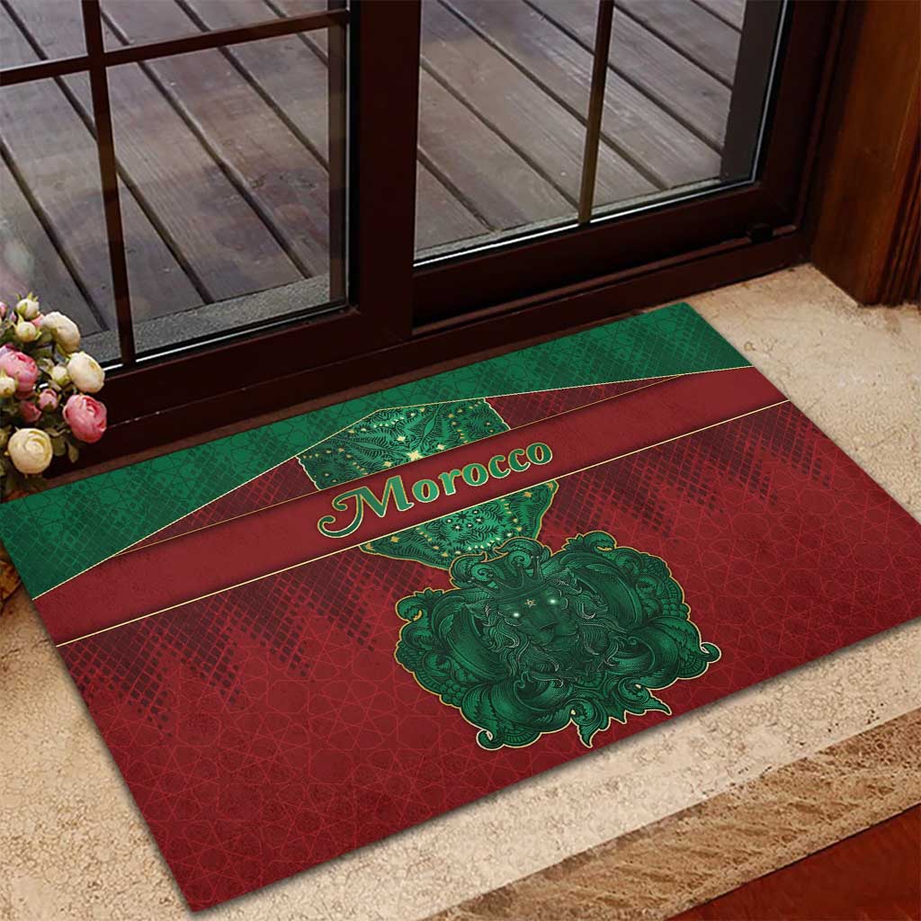 Morocco Rubber Doormat Royal Lion Islam Patterns - Wonder Print Shop