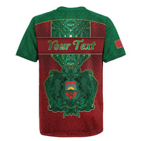 Personalized Morocco Rugby Jersey Royal Lion Islam Patterns - Wonder Print Shop