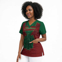 Personalized Morocco Scrub Top Royal Lion Islam Patterns - Wonder Print Shop