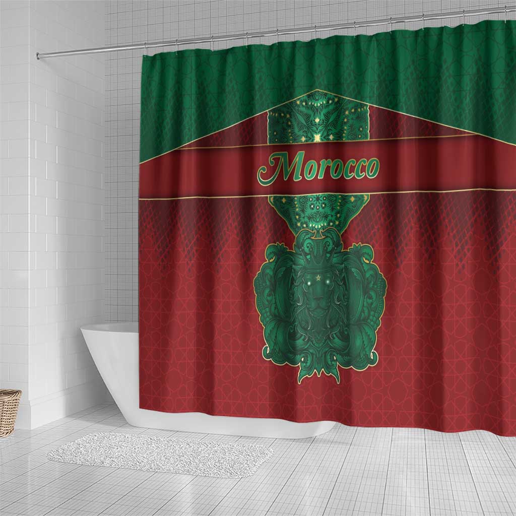 Morocco Shower Curtain Royal Lion Islam Patterns - Wonder Print Shop