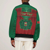 Personalized Morocco Sleeve Zip Bomber Jacket Royal Lion Islam Patterns - Wonder Print Shop