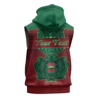 Personalized Morocco Sleeveless Zip Hoodie Royal Lion Islam Patterns - Wonder Print Shop