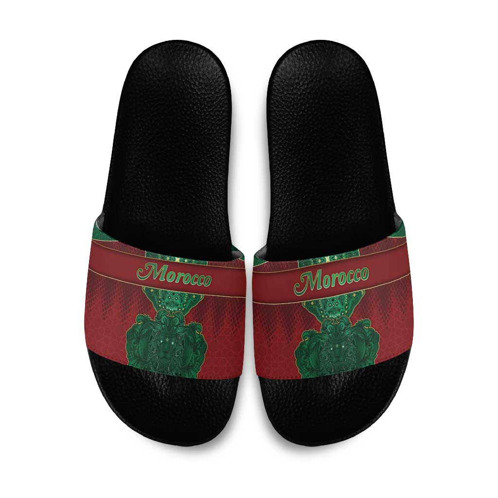 Morocco Slide Sandals Royal Lion Islam Patterns - Wonder Print Shop