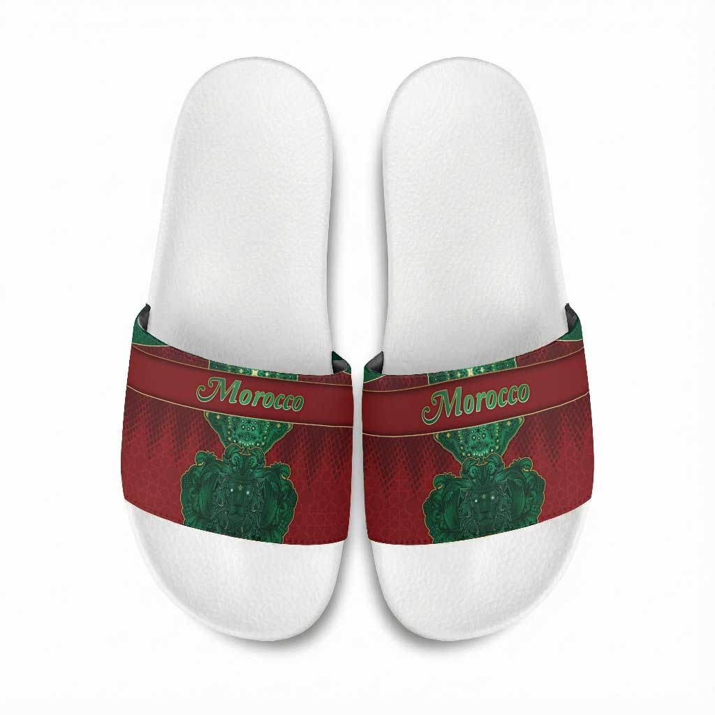 Morocco Slide Sandals Royal Lion Islam Patterns - Wonder Print Shop