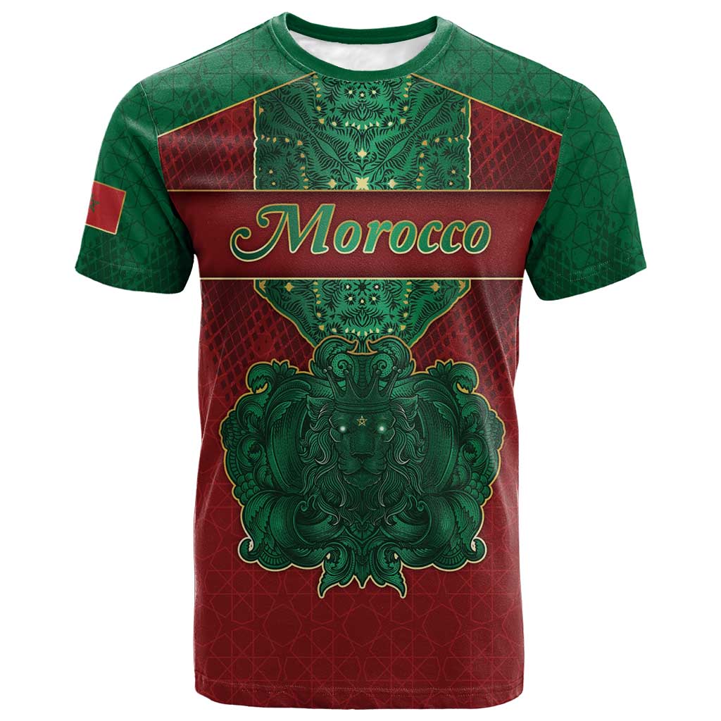 Personalized Morocco T shirt Royal Lion Islam Patterns - Wonder Print Shop