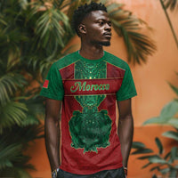 Personalized Morocco T shirt Royal Lion Islam Patterns - Wonder Print Shop