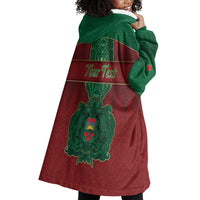 Personalized Morocco Wearable Blanket Hoodie Royal Lion Islam Patterns - Wonder Print Shop