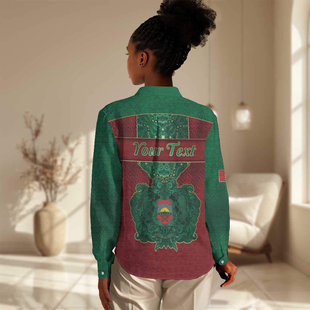 Personalized Morocco Women Casual Shirt Royal Lion Islam Patterns - Wonder Print Shop