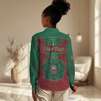 Personalized Morocco Women Casual Shirt Royal Lion Islam Patterns - Wonder Print Shop